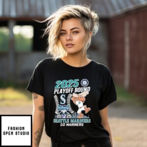 2025 Playoff Bound Seattle Mariners Go Mariners Mascot T-Shirt