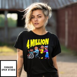 4 Million Subscribers Cartoon T-Shirt