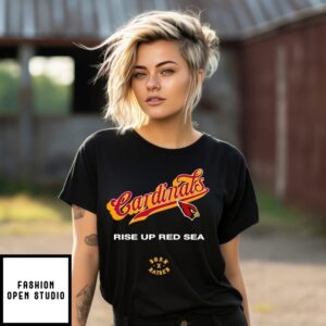 Arizona Cardinals Born Raised Rise Up Red Sea T-Shirt