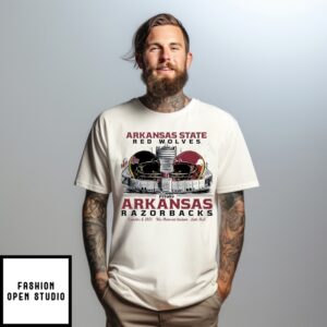 Arkansas State Red Wolves Vs Arkansas Razorbacks Game Day 2025 T-Shirt