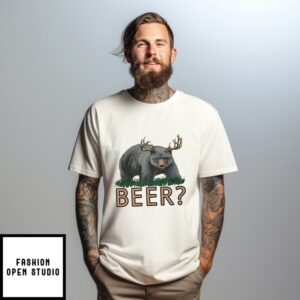 Bear Deer Beer Christmas T-Shirt