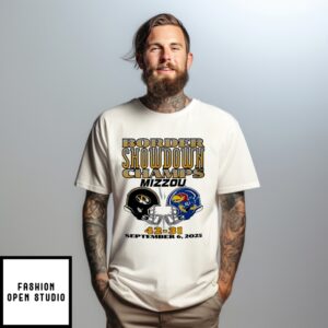 Border Showdown Champs Missouri Tigers Vs Kansas Jayhawks 42 31 September 6Th 2025 Helmet T-Shirt