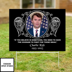 Charlie Kirk Memorial Yard Sign, True Patriot Charlie Kirk
