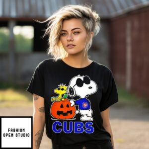 Chicago Cubs Snoopy Woodstock Pumpkin Halloween T-Shirt
