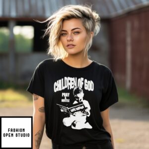 Children Of God Pray And Hustle Home Alone Graphic T-Shirt