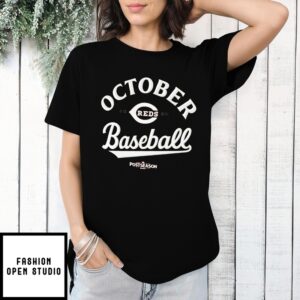 Cincinnati Reds 2025 Mlb Postseason October Baseball T-Shirt
