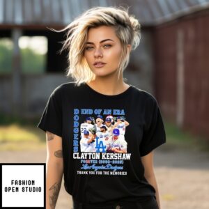 Clayton Kershaw Los Angeles Dodgers End Of An Era T-Shirt