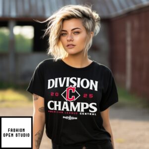 Cleveland Guardians 2025 Al Central Division Champions Locker Room T-Shirt