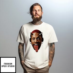 Dennis Rodman Big Face Horns Graphic T-Shirt