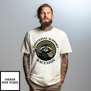 Emotional Support Raccoon Pizza T-Shirt