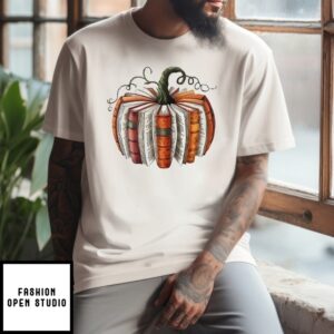 Fall Book Pumpkin Halloween T-Shirt