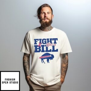 Fight Like A Buffalo Bills Breast Cancer Awareness Logo T-Shirt