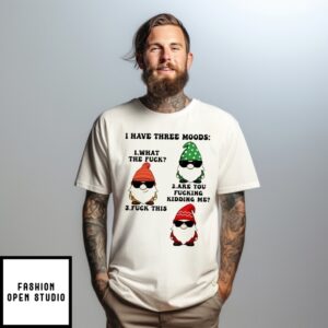 Gnome I Have Three Moods What The Fuck Are You Fucking Kidding Me T-Shirt