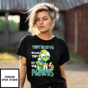Grinch They Hate Us Because They’Re Not Us Packers Christmas T-Shirt