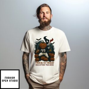 Houston Texans Pumpkin Player Trick Or Treat Halloween 2025 T-Shirt