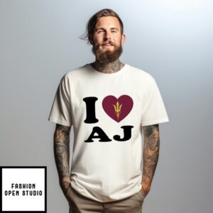 I Love Aj Aaron Ia Arizona State Sun Devils T-Shirt