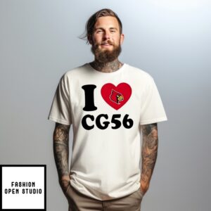 I Love Cg56 Carter Guillaume Louisville Cardinals Heart T-Shirt