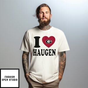 I Love Estelle Haugen Georgia Bulldogs Heart T-Shirt