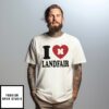 I Love Taylor Landfair Nebraska Cornhuskers Heart T-Shirt