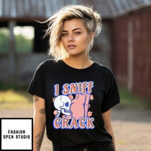 I Snort Crack Skeleton Butt Funny Spooky Halloween T-Shirt