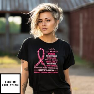 I Wear Pink For Myself My Scars Breast Cancer Awreness T-Shirt