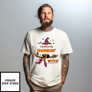 I’M With The Dunkin’ Donuts Witch She Has Me Under Her Spell 2025 Halloween T-Shirt