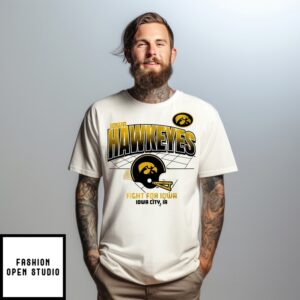 Iowa Hawkeyes Fight For Iowa Football Helmet Grid T-Shirt
