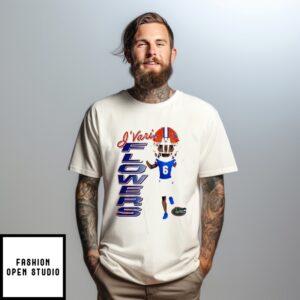 J’Vari Flowers Florida Gators Cartoon T-Shirt