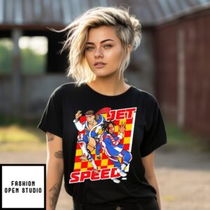 Jet Speed Mach 1 Aew Caricature T-Shirt