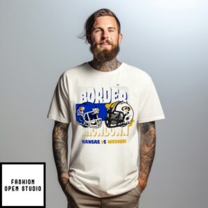 Kansas Vs Missouri 2025 Border Showdown Helmets T-Shirt
