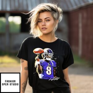Lamar Jackson Baltimore Ravens Signature Vintage T-Shirt