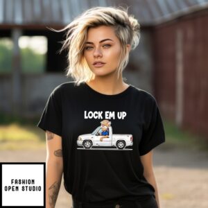 Lock Em Up Old Man Driving Car T-Shirt