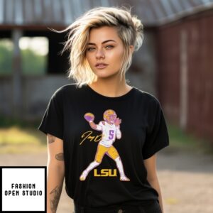 Lsu Tigers Football Jayden Daniels Signature T-Shirt