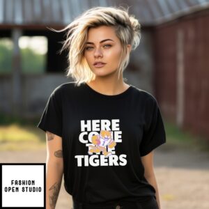 Lsu Tigers Here Come Tigers Mascot T-Shirt