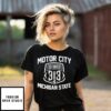 Michigan State Spartans Go Green 313 Motor City Logo T-Shirt