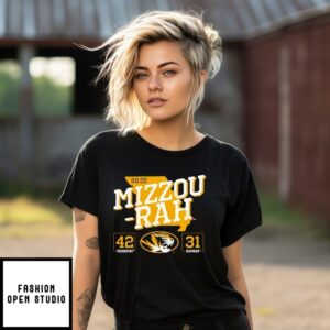 Missouri Tigers Vs. Kansas Jayhawks 2025 Score Mizzou-Rah T-Shirt