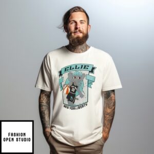 New York Liberty Ellie The Elephant Mascot Logo T-Shirt