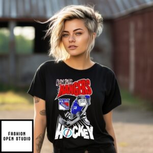 New York Rangers Hockey Mascot Cartoon T-Shirt