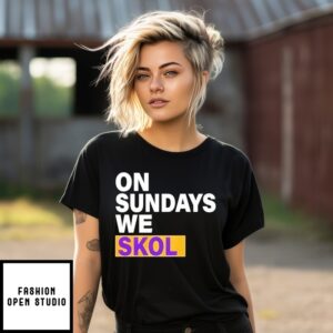 On Sundays We Skol Jj Mccarthy Minnesota Vikings T-Shirt