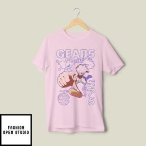 One Piece Luffy Gear 5 Pink T-Shirt