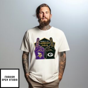 Packers Vs. Vikings Nfl Lambeau Field 2025 Hand T-Shirt