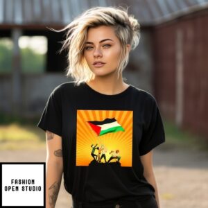 Palestinian Sunrise By Gorillaz Flag T-Shirt