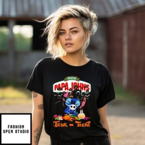 Papa John’S X Stitch Trick Or Treat Halloween T-Shirt