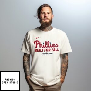 Philadelphia Phillies 2025 Mlb Postseason Built For All Nike Logo T-Shirt