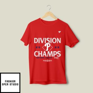 Philadelphia Phillies Fanatics 2025 Nl East Division Champions T-Shirt