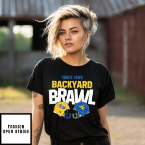 Pitt Panthers Vs West Virginia Mountaineers Backyard Brawl Helmet T-Shirt