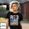 Red Honoring Our Troops Usa Flag T-Shirt