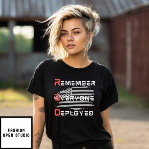 Red Remember Everything Deployed Usa Flag T-Shirt