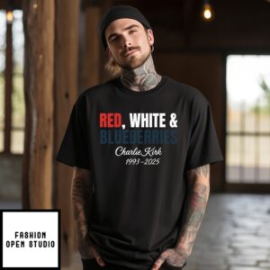 Red White And Blueberries Charlie Kirk 1993-2025 T-Shirt