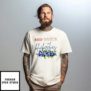 Red White And Blueberries Charlie Kirk Blueberries T-Shirt